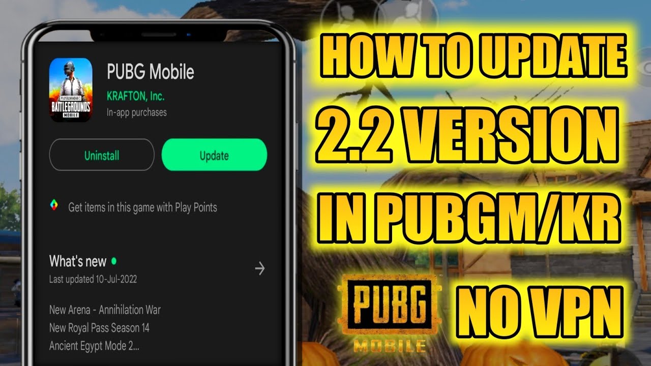 HOW TO UPDATE 2.2 VERSION IN PUBG MOBILE/KR😍 || STEP BY STEP PROCESS EXPLAINED