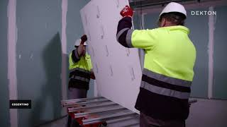 Installation of large-format flooring with Dekton