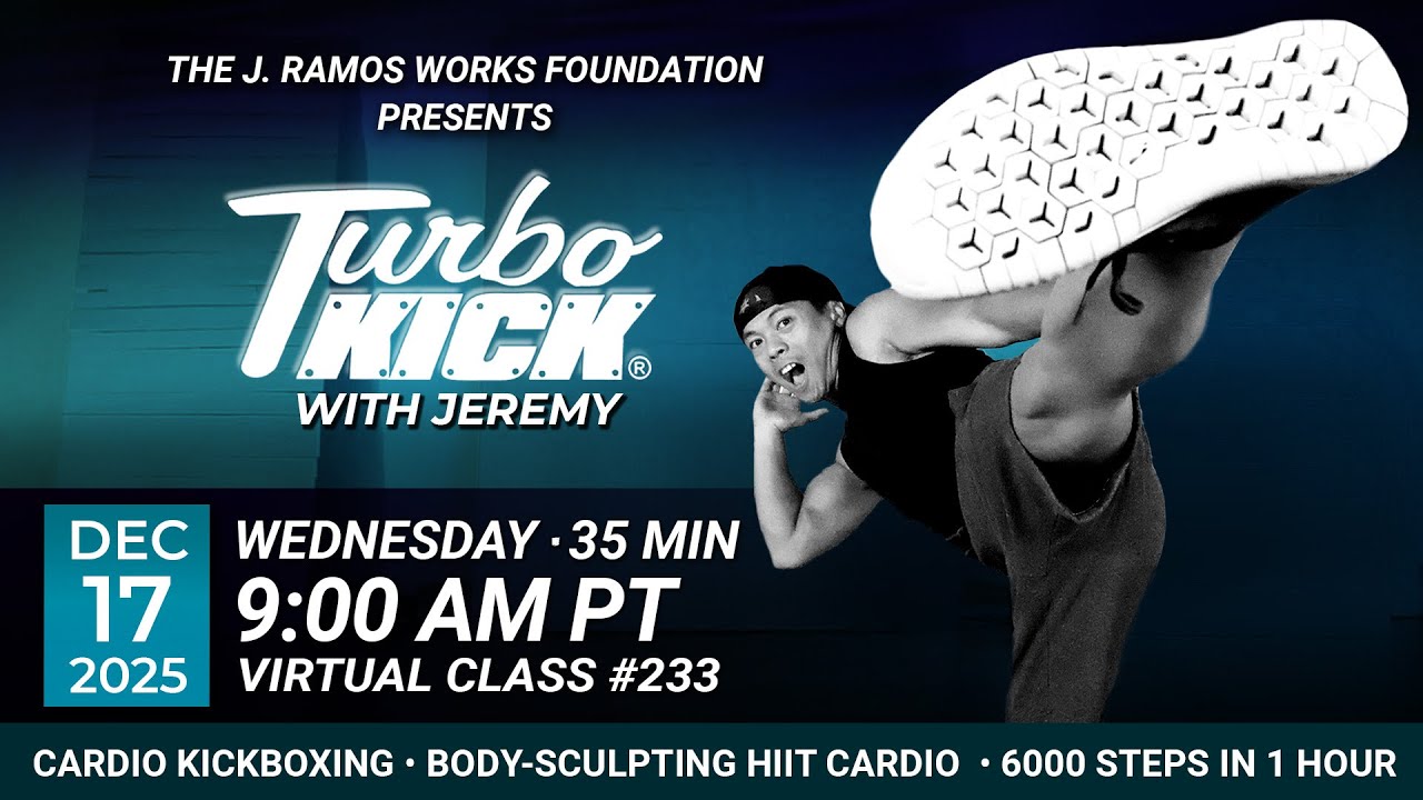 Virtual 35 Minute Turbo Kick with Jeremy Ramos (12/17/2025) - 9:00 AM PT