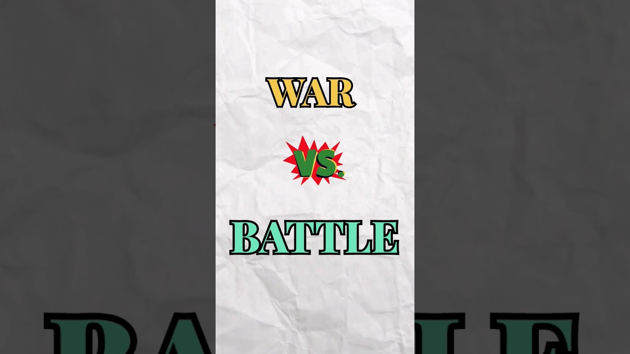 Difference between War and Battle. Explained  Briefly. #shorts #ytshorts #war #battle #battleandwar