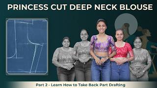 Princess Cut Deep Neck Blouse Cutting Tutorial Part-2 | Step-by-Step Guide By Priya MG