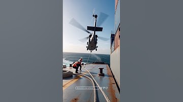 🚁 LETHAL SNAG! 💥 Military Heli Whips Mooring Lines! Crew NEARLY Killed! #ship #chopper #workers