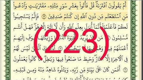 سورة هود رقم الصفحة 223 مجود بصوت القارئ الشيخ أيمن سويد حفظه الله