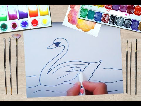 Video: Cum Să Desenezi O Lebădă Cu Creioane