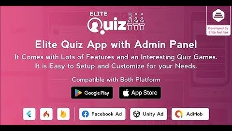 Aplikasi Source Code Elite Quiz - Quiz Game - Flutter Full App + Admin Panel