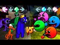 Friday night funkin  rainbow friends vs geometry dash 22 friends to your end  fire in the hole