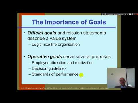 Organization Theory and Design - Chapter 5 - Part 2 - Goal setting,