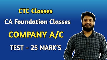 CA Foundation Classes l Company Account l CTC Classes