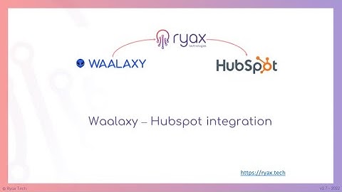 Waalaxy Hubspot Integration by Ryax