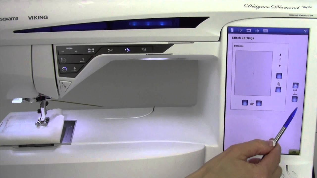 Husqvarna Viking Designer Diamond 17 Exclusive Sensor System YouTube