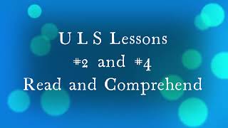 ULS Demo Lessons 1 and 2 Comprehension Questions