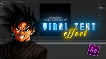 VIRAL Glow Text Effect I After Effects Tutorial