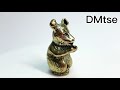DMtse 銅製迷你古董狗雕像 Brass Mini Antique Dog Decoration