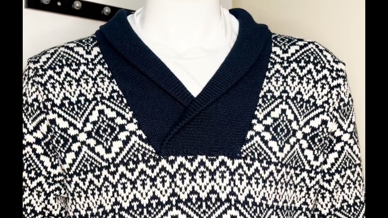 Making a Shawl Collar by Knitting Machine