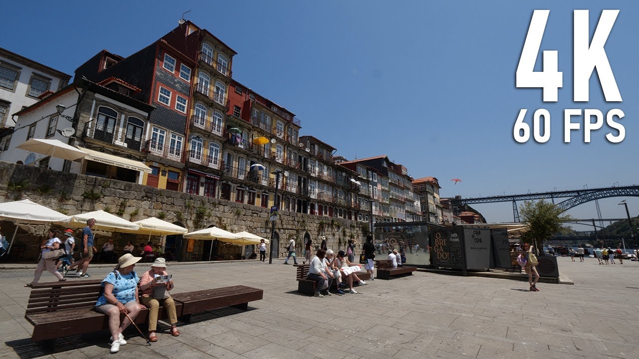 Douro River Walk 4K | Porto & Gaia Waterfront Tour 🇵🇹