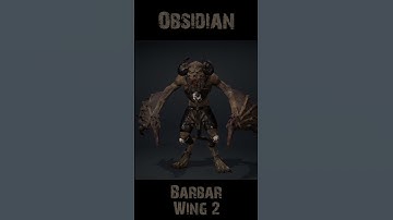Obsidian Barbar Wing2 360 #character #rogerkint #3d #animation #gaming #unity #unreal #obsidian
