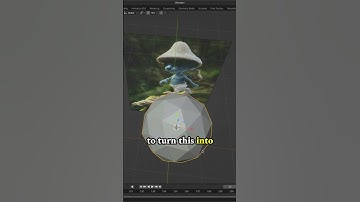 Add icosphere for Mushroom hat for Smurf Cat meme - low poly 3d model game character in Blender