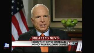 Hannity &amp; Colmes: John McCain / Sarah Palin interview 10/08/08 Part 3