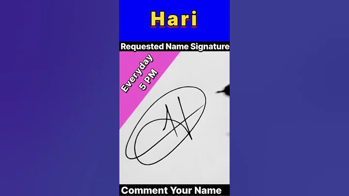 HARI NAME SIGNATURE DESIGN | LETTER H SIGNATURE SHORTS | #shortsfeed #viralvideo #trendingshorts