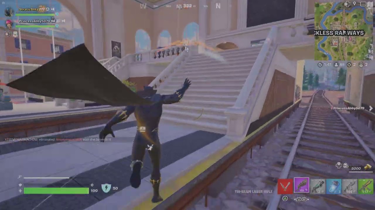 Tri-Beam Laser Rifle Elim! Fortnite Zero Build Battle Royale Clip 7