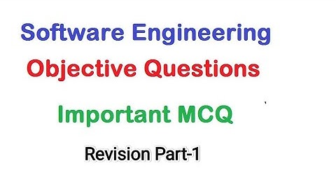 Software Engineering MCQ Questions Part 1 Revision