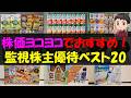 【注目】株価ヨコヨコでおすすめ！監視株主優待ベスト20【株主優待】【貯金】