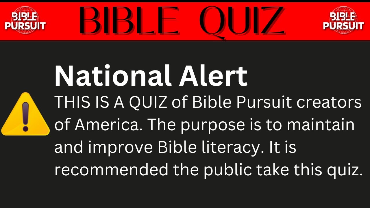 Bible Quiz - ⚠️WARNING⚠️ - Taking This Bible Trivia Quiz Could Improve