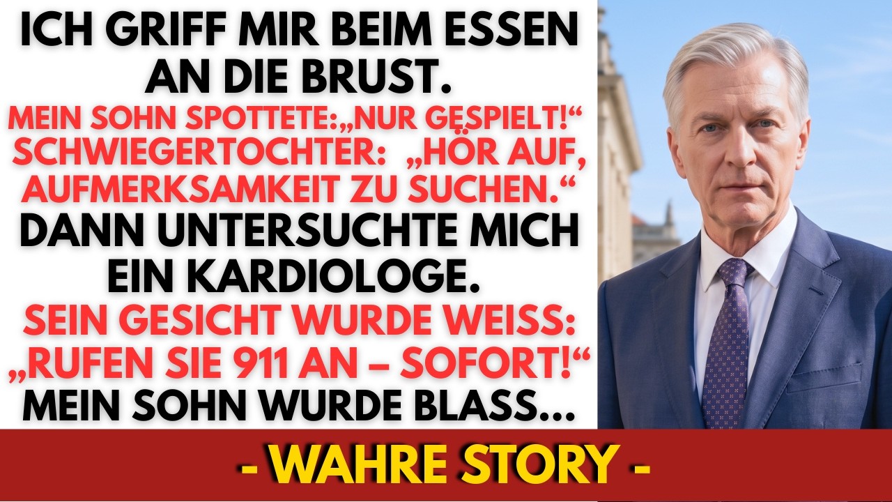 Ich lag sterbend auf dem Parkettboden der Dinnerparty meines Sohnes, während 40 Gäste zusahen. Meine Finger krallten sich in meine Brust, der Schmerz raubte mir den Atem. Mein Sohn Dominik beugte...