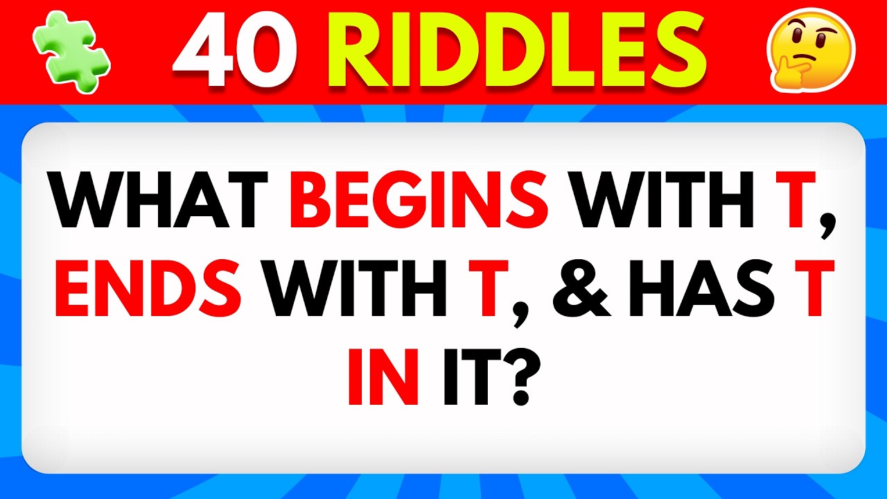 Only a Genius Can Solve These 40 Riddles 🧠🧩 | Brain Teasers Challenge ...