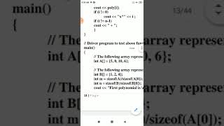 B Sc 2 sem 4 unit 1 Polynomial representation using using array part 2