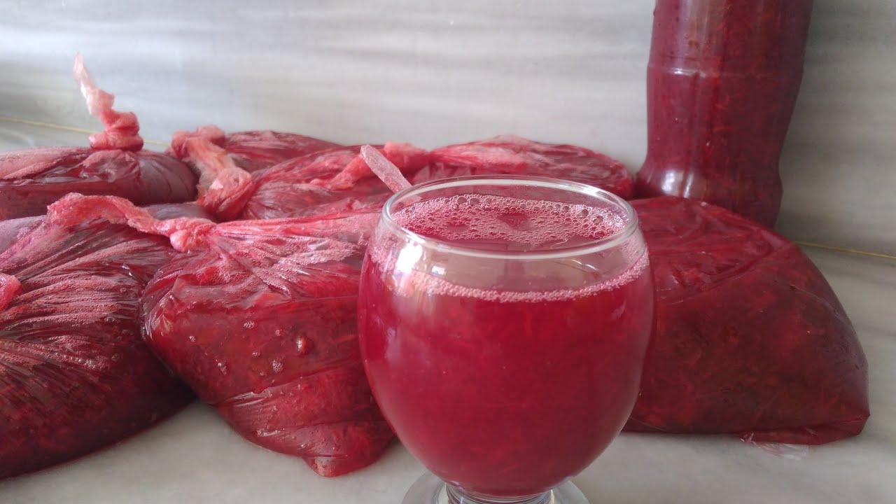 عصير الخوخ الأحمر (البرقوق) كيف نخزن عصير الخوخ الأحمر لسنة كاملة طازج 😃اللون حكاية