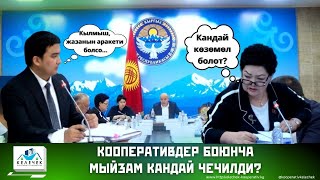 Кооперативдер Жөнүндө Мыйзам Кандай Чечилди? 09.10.2023