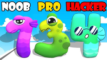NOOB vs PRO vs HACKER - Number Run: Merge 3D Math Part 3 Gameplay Walkthrough (Android,iOS)