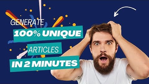 How to use AI to write 100% unique and FREE Articles in 2 minutes | AI writing tool