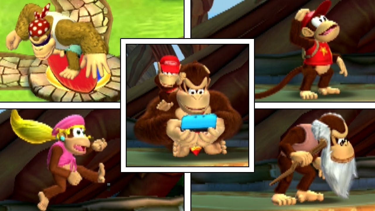 ALL IDLE ANIMATIONS In Donkey Kong Tropical Freeze [UPDATED] (Map Screen & In Game) Nintendo Switch