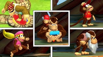 ALL IDLE ANIMATIONS In Donkey Kong Tropical Freeze [UPDATED] (Map Screen & In Game) Nintendo Switch