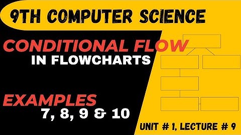 Conditional flow in flowcharts | Flowcharts | 9th class computer science chapter 1