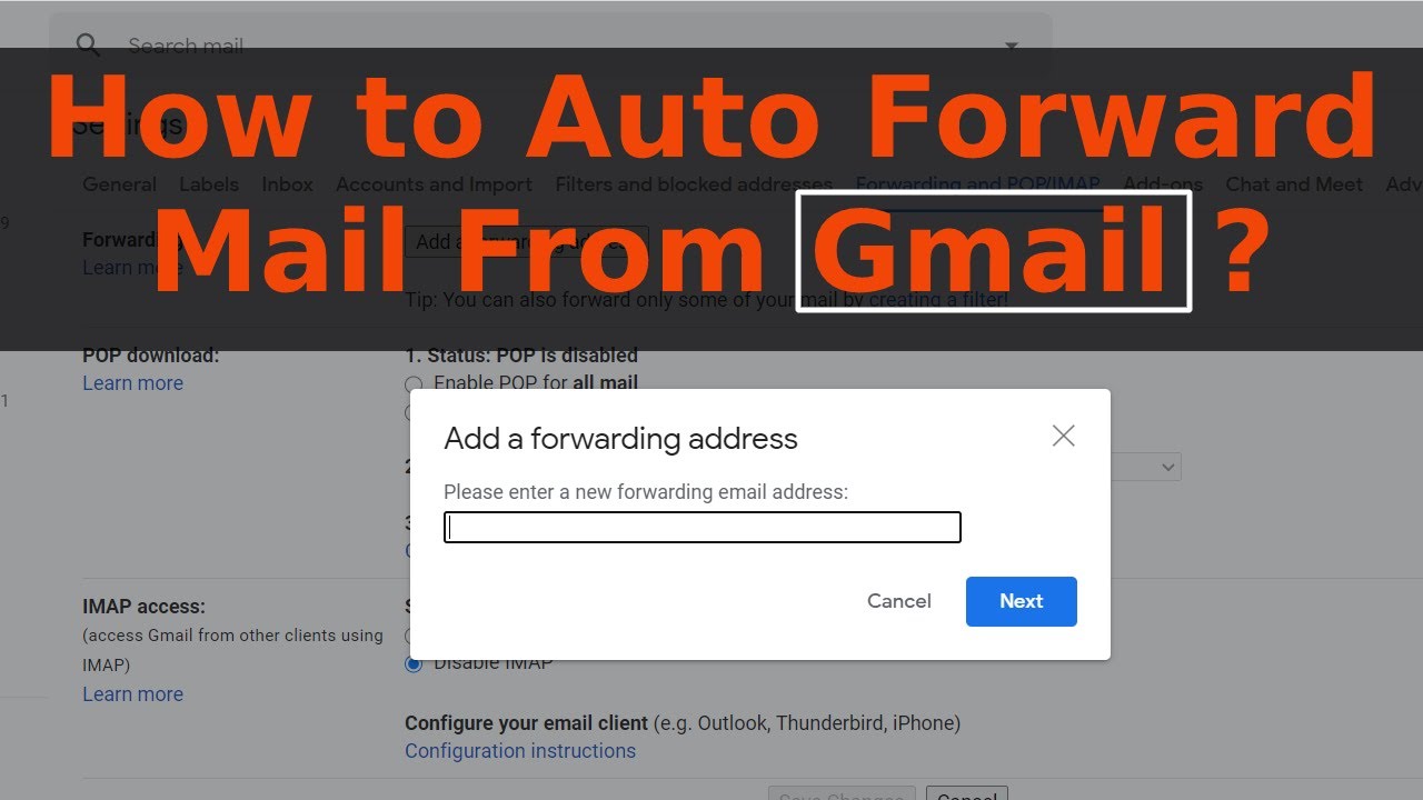 How To Auto Forward Mail From Gmail How To Setup Automatic Email