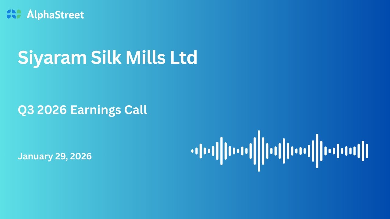 Siyaram Silk Mills Ltd Q3 FY2025-26 Earnings Conference Call