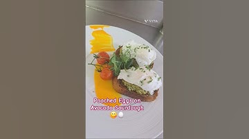 Poached Eggs on Avocado Sourdough🥚😋#shortvideo #shorts #youtubeshorts