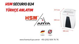 Hsm Securio B24 P-7 High Security Mikro Kesim Evrak İmha Makinesi 0212 509 76 76