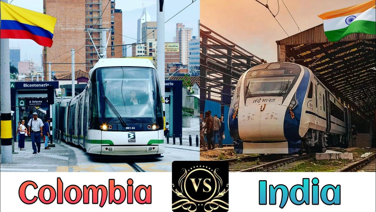 INDIAN RAILWAYS Vs COLOMBIAN RAILWAYS Comparison in 2024 || India Vs Colombia