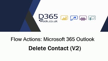 Microsoft 365 Outlook Actions: Delete Contact (V2)
