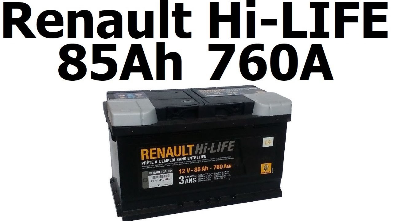 Аккумулятор автомобильный рено. Аккумулятор Renault Hi-Life 12 v 85 Ah 760. Аккумулятор Renault артикул 7711419085. Аккумулятор Renault Hi-Life 12v. Аккумулятор Renault Hi-Life 12v 70ah.