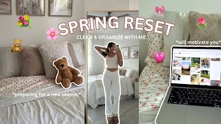 SPRING RESET🧺🌱🌸CLEAN + ORGANIZE with me *this will motivate you!!*