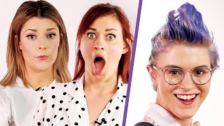 Grace Helbig and Mamrie Hart Give People Haircuts