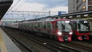 【2回目の共演】名鉄9100系(9102F)+1700系(1702F) 特急岐阜行き 堀田駅通過