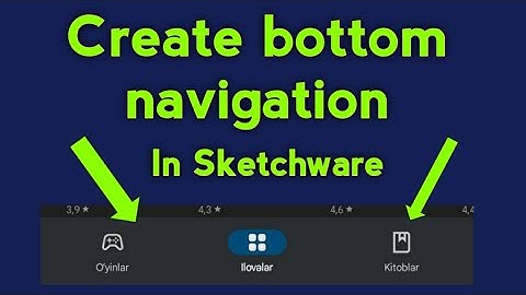 create bottom navogation in sketchware// sketchwareda bottom navigation yasash