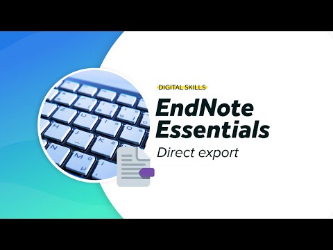 Direct export | EndNote essentials