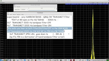 experimental QRQ CW TRANSMIT FILTER to achieve a very narrow RF bandwidth on QRQ CW TRANSMIT